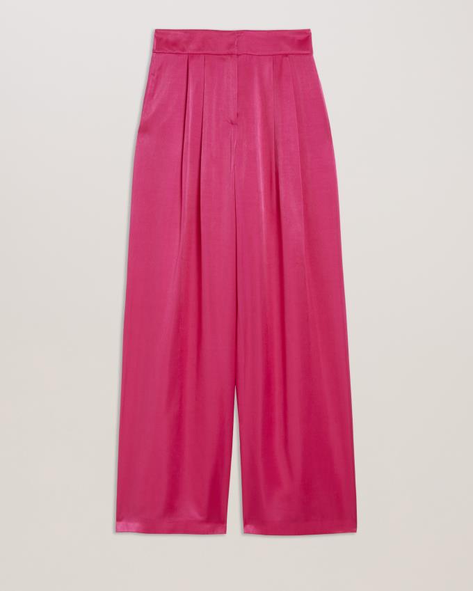 Pantalon Ted Baker Satin Wide Leg Tailored Rose Clair Femme | OLZ-33068765